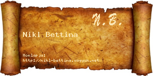 Nikl Bettina névjegykártya