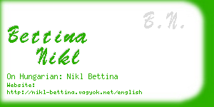 bettina nikl business card